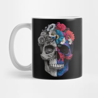 Floral Skull: Beauty and Darkness in Harmony Mug